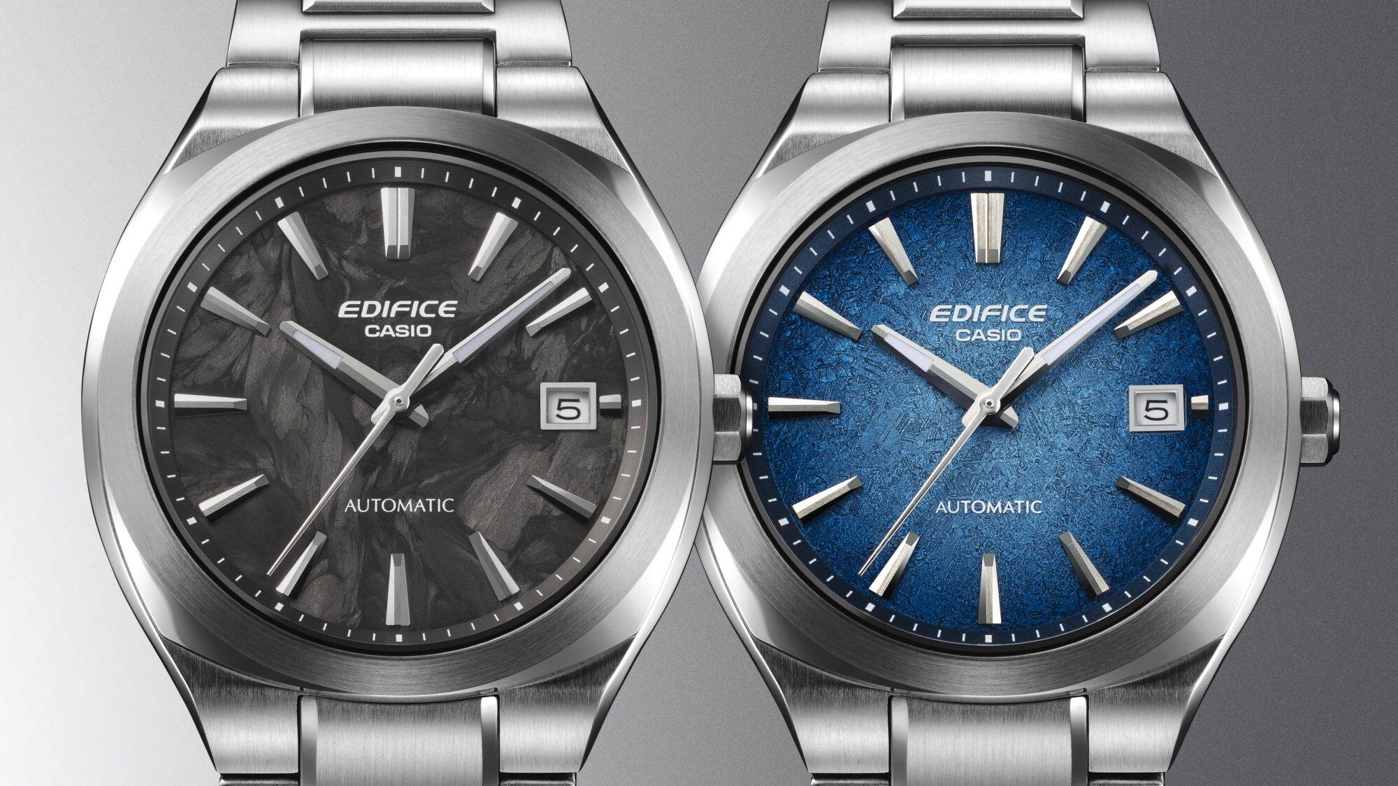 Foto EFK-200CD-1A dan EFK-200D-2A yang menampilkan desain dial yang elegan