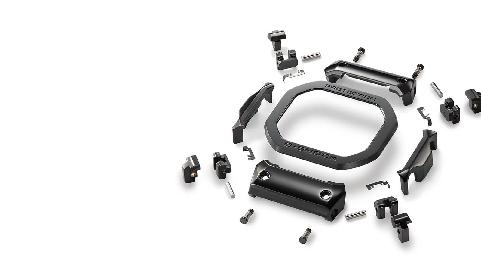 Pièces détachées composant le boîtier des montres-bracelets MRG-B5000