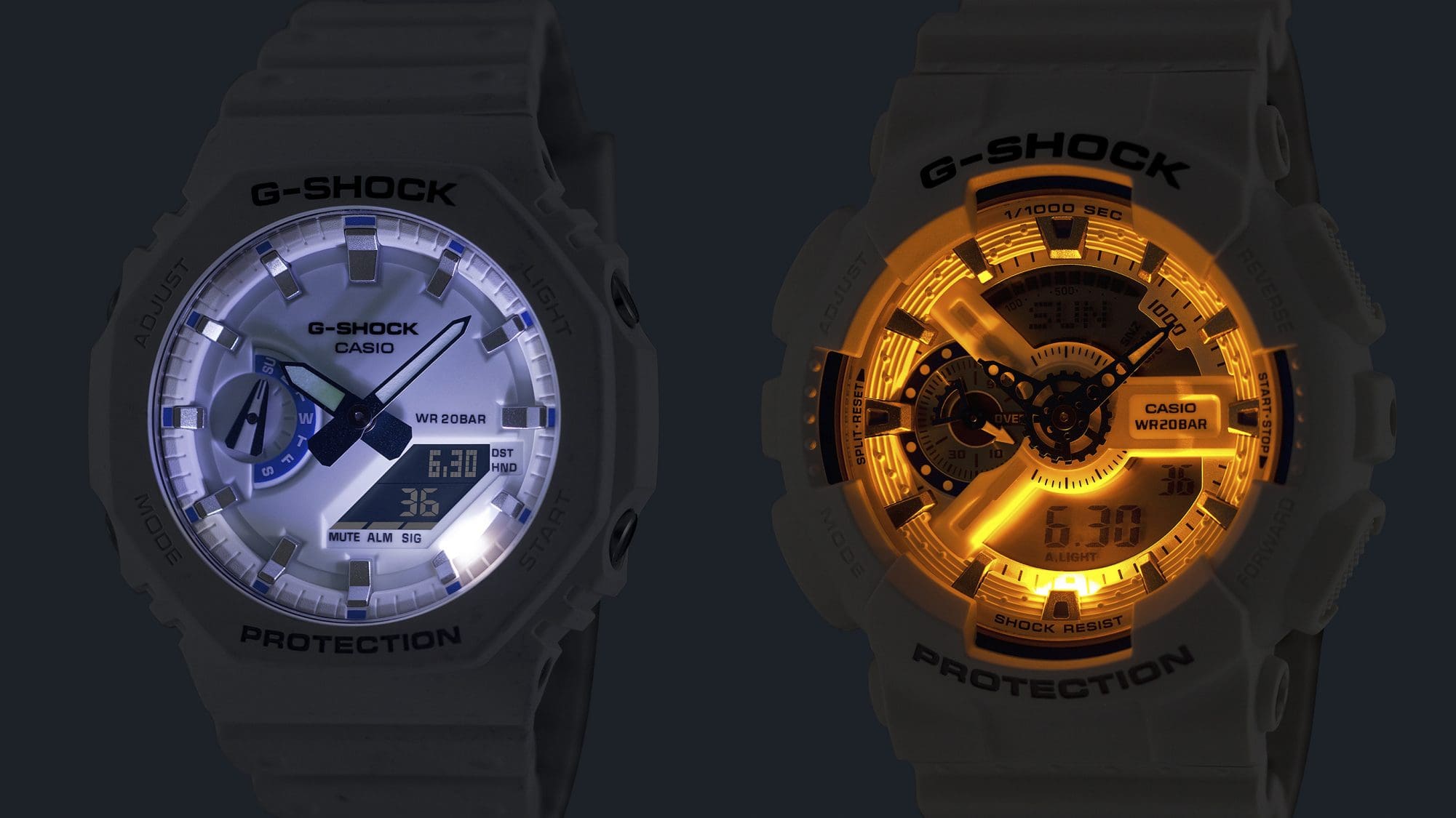 Luce LED per garantire la leggibilità dell'orologio al buio