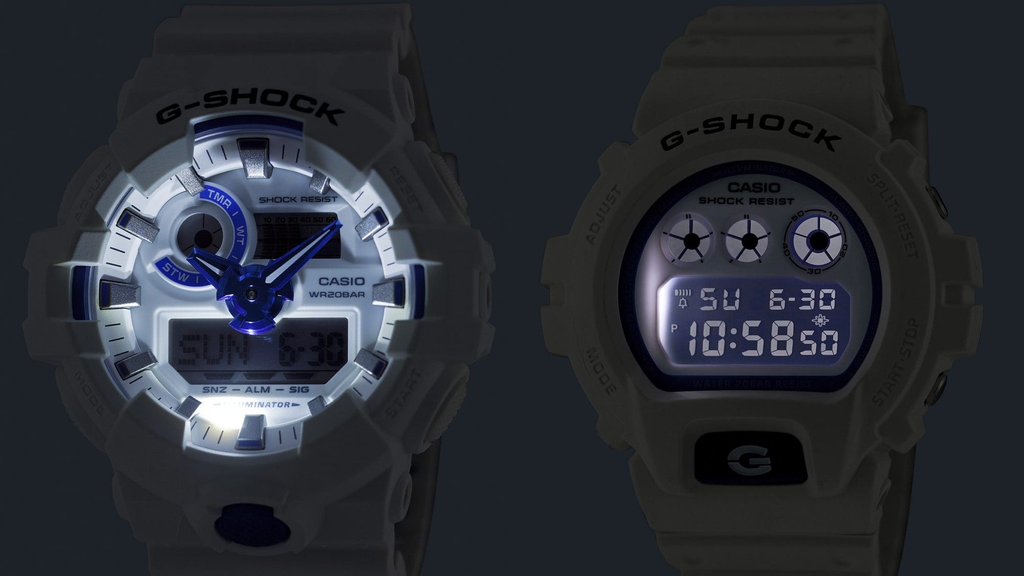 Luce LED per garantire la leggibilità dell'orologio al buio