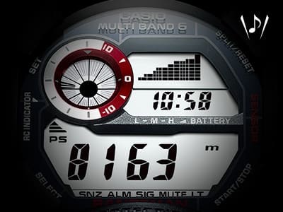 Display con indicazione dell'altimetro
