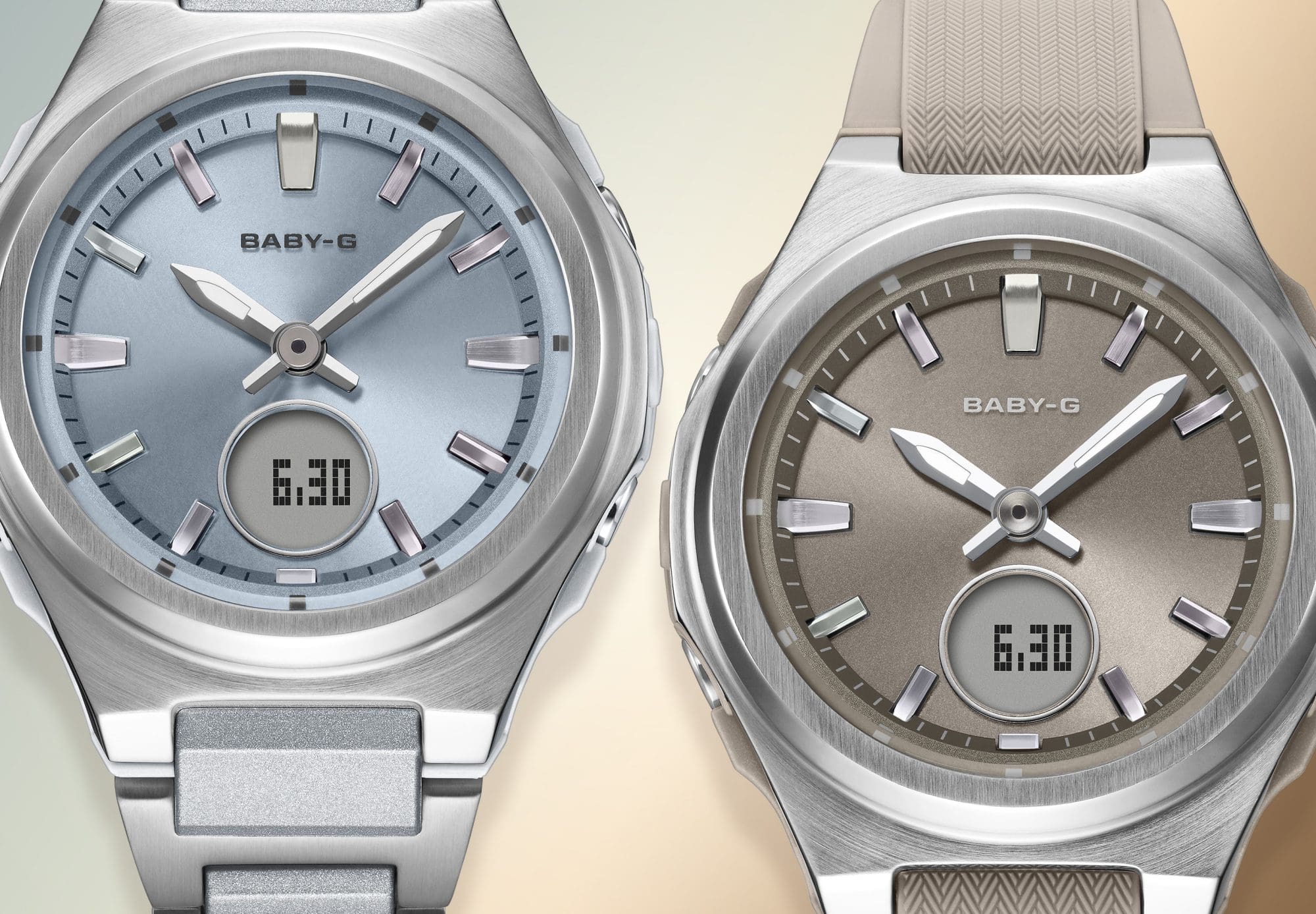 ダイアルには美しい円周状の極細溝が刻まれたBGA-3000C-2AとBGA-3000-5Aのイメージ画像