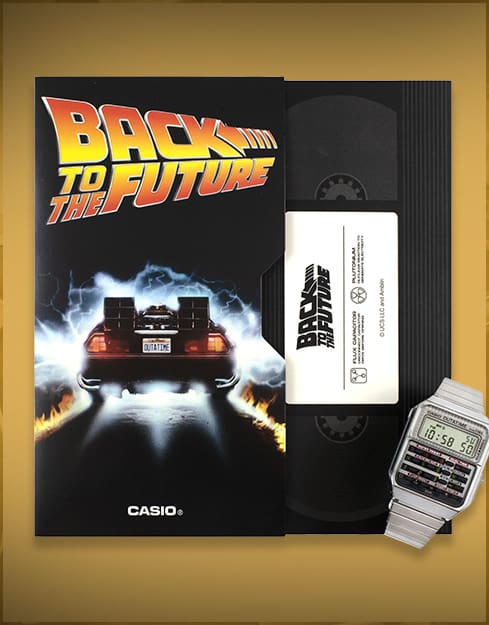 VHS cassette tape-inspired box