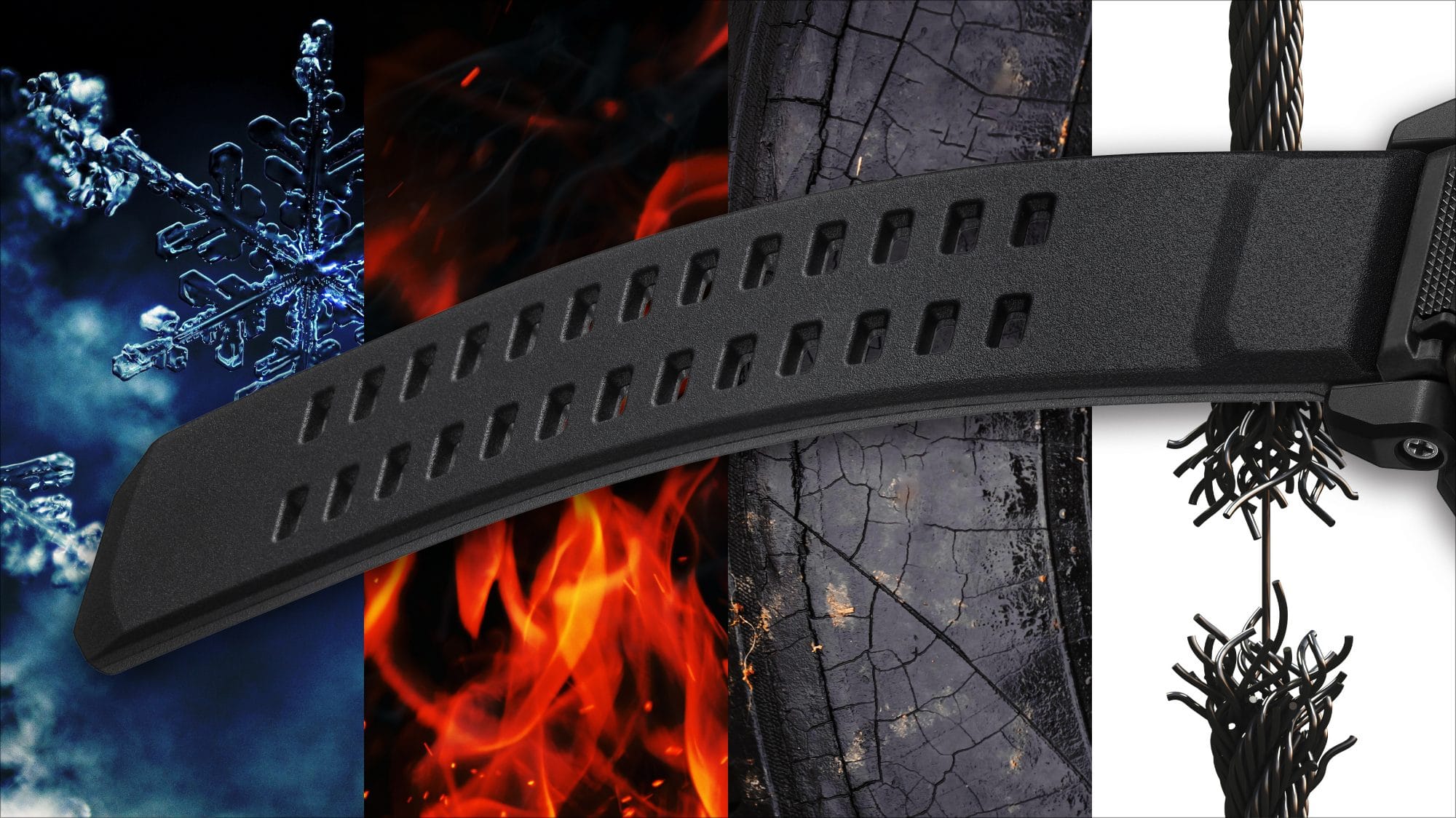 PRW-69Yのバンド素材に採用された、バイオマスベースの機能性素材として注目を集めるCNF（セルロースナノファイバー）イメージ画像