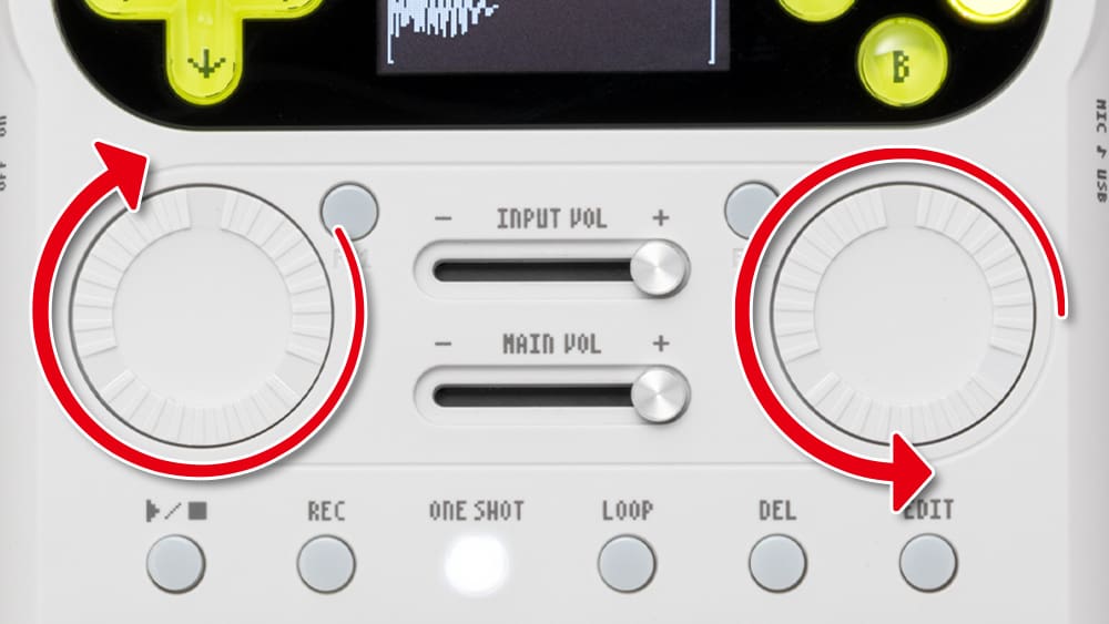 SXC-1のダイヤルを回すイメージ画像