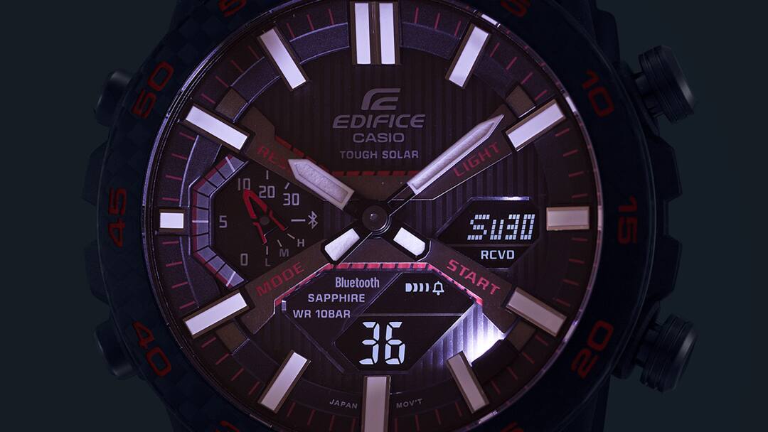 Super Illuminator (dubbel ledlicht met hoge helderheid) voor een goed afleesbaar horloge in het donker