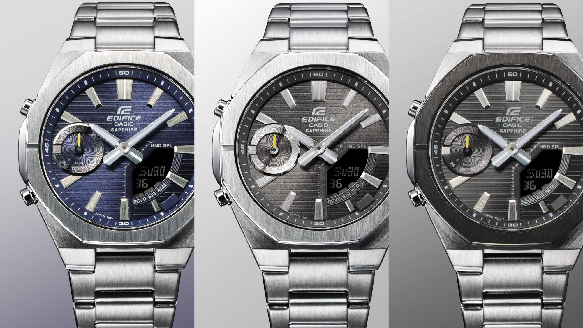 Drie modellen uit de ECB-S10 serie naast elkaar