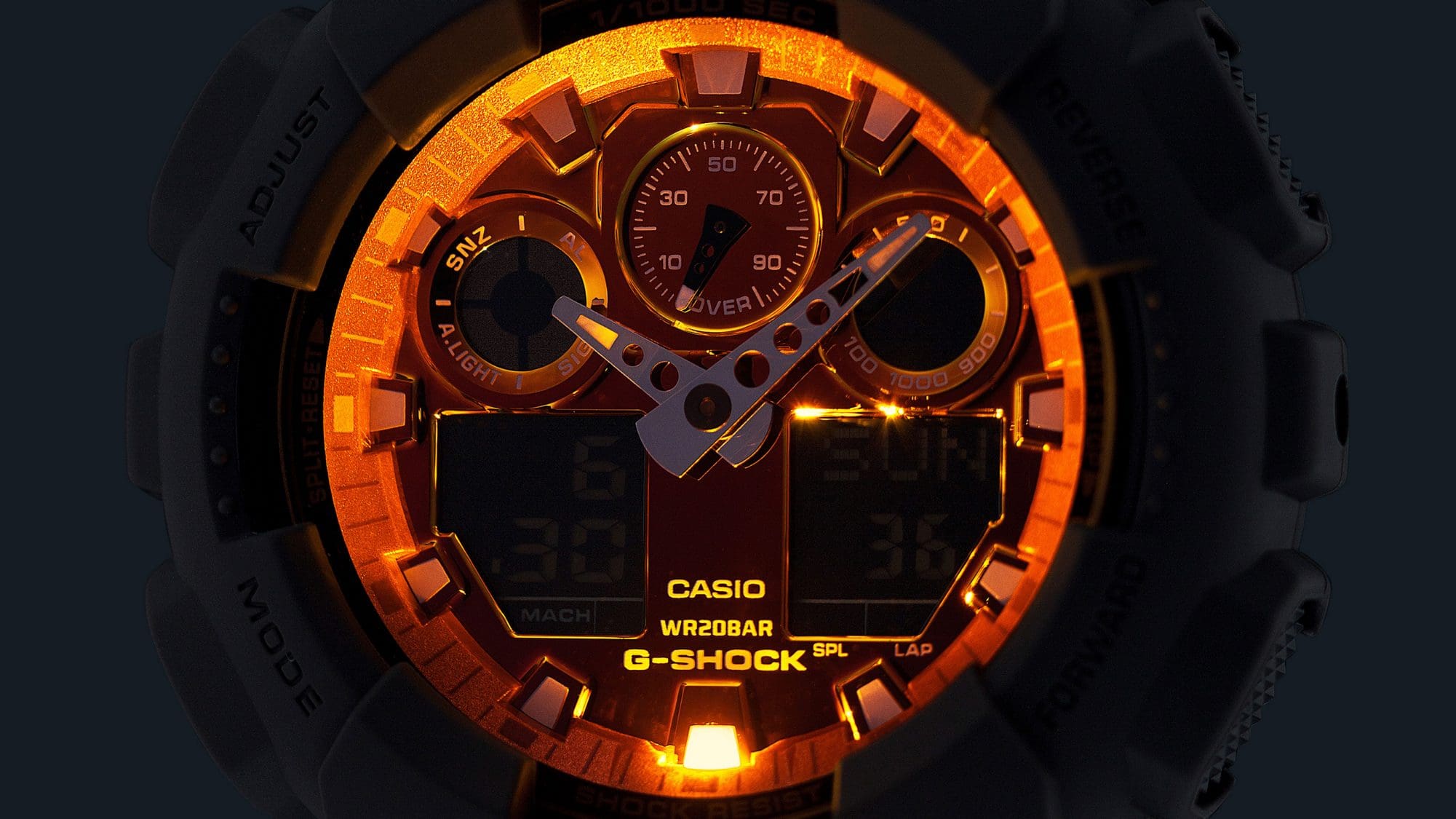 Led-achtergrondverlichting voor een goed afleesbaar horloge in het donker