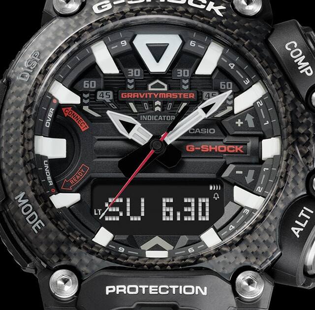 Close-up van het display van het hybride horloge