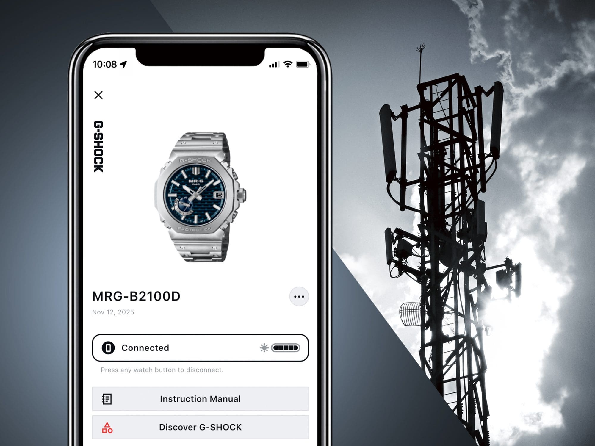 Afbeelding van MRG-B2100D-2A Bluetooth®-radio zonnehorloge