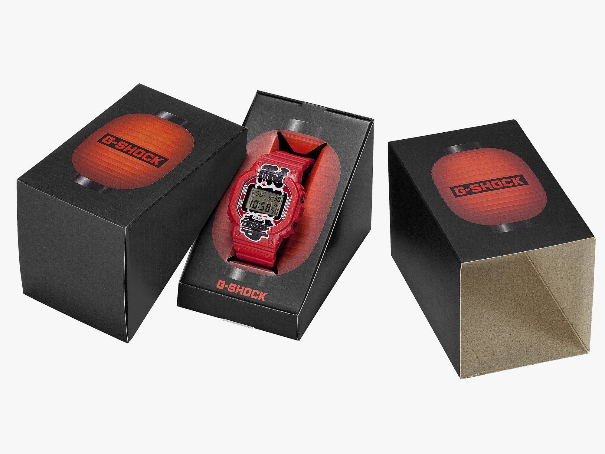 Imagem da embalagem do DW-5600AKA e do DW-6900AKA