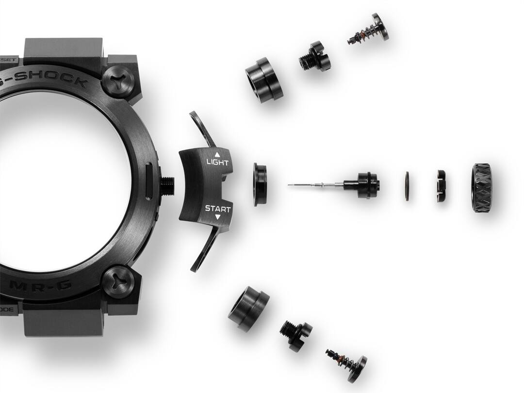 As peças individuais da construção Clad-Guard da caixa