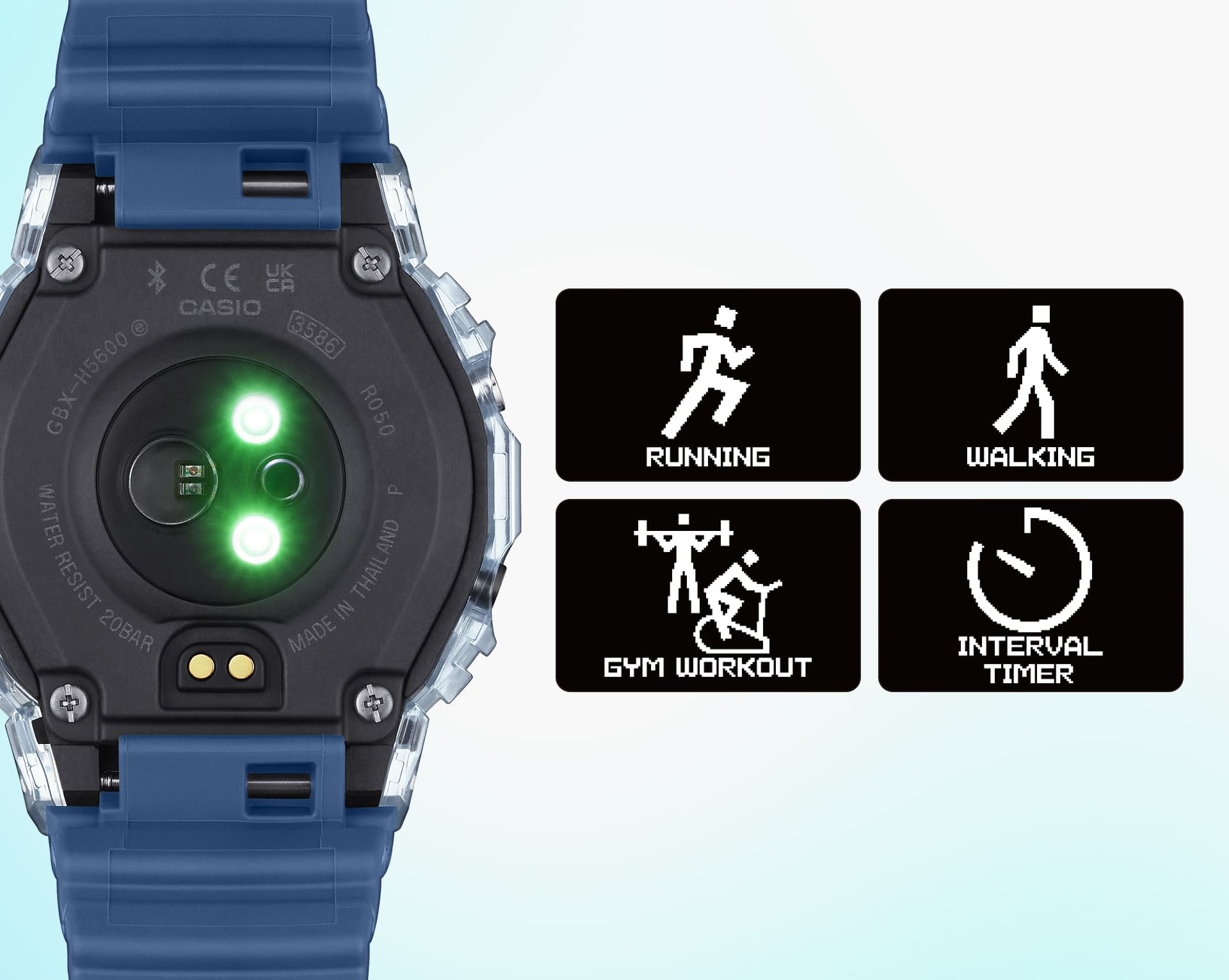GBX-H5600-2 Imagem com função de treino para quatro actividades
