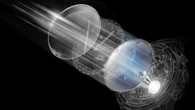 Diagrama da estrutura da caixa do relógio solar Casio G-Steel GST-B200