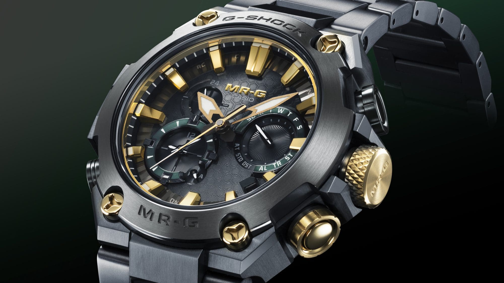 金屬錶帶型號：全金屬工藝的宏偉氣勢 MRG-B2000BG