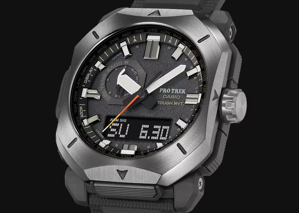 鍛造八角形錶圈，展現功能性美感